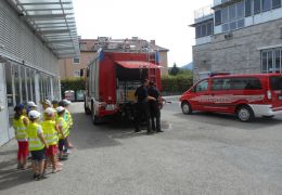Wir dürfen mit dem Schlauch spritzen, Foto von Ingrid Vordermaier