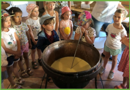 Foto: Anna Wimmer Die warme Milch wird gut umgerührt.