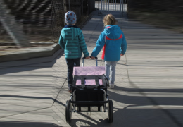 Mit dem Einkaufstrolley Foto: Christina Rosner