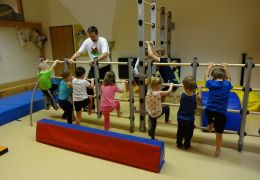 Wechselsprünge an der Sprossenwand