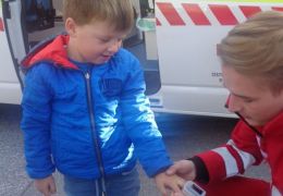 Besuch von der Rettung Foto: Angelika Weiss