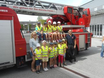 Das große Drehleiterauto, Foto von Ingrid Vordermaier