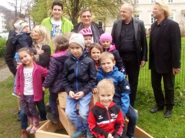 Unsere Kartoffelpyramide ist fertig