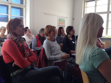 Interessierte Zuhörerinnen