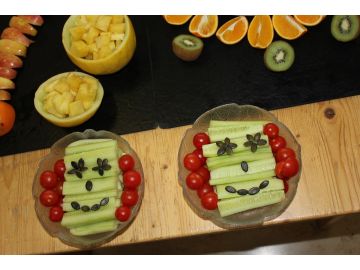 Kindergarten Krimml: Gemeinsames gesundes Buffet