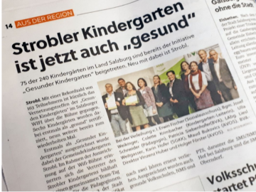 Die Flachgauer Nachrichten berichten über den Strobler Gemeinde-Kindergarten. (Foto: AVOS)